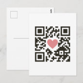 QR-Liebe Postkarte (Vorne/Hinten)