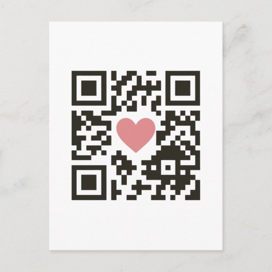 QR-Liebe Postkarte (Vorderseite)