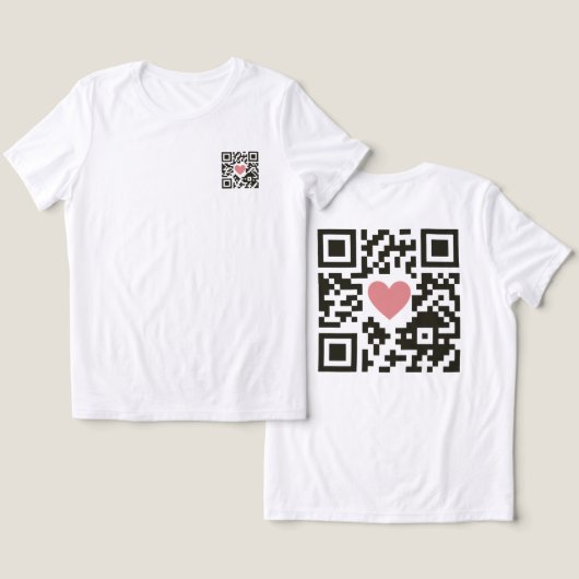 QR-Liebe Tri-Blend Shirt (Design Vorderseite & Rückseite)