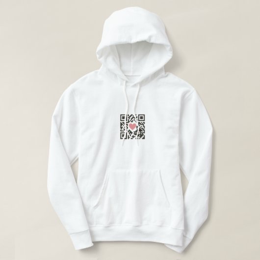 QR-Liebescode Hoodie (Design vorne)