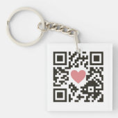 QR-Liebescode Schlüsselanhänger (Vorderseite)