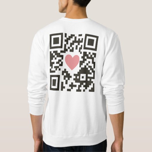 QR-Liebescode Sweatshirt (Rückseite)