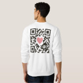 QR-Liebescode Sweatshirt (Schwarz voll)