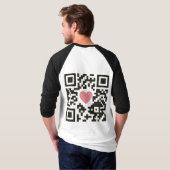 QR-Liebescode T-Shirt (Schwarz voll)