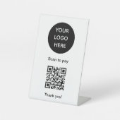 QR-Logo Black Business Scan me Website Sockelschild (Vorderseite)