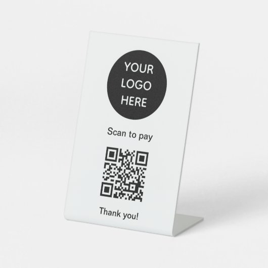 QR-Logo Black Business Scan me Website Sockelschild (Vorderseite)