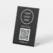 QR-Logo Black Business Scan me Website Sockelschild (Vorderseite)