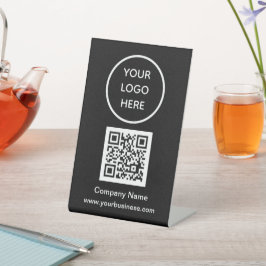 QR-Logo Black Business Scan me Website Sockelschild