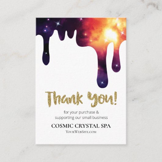 *~* QR LOGO COSMIC TROPFEN DANK IHNEN AKP8 BEGLEITKARTE (Vorderseite)