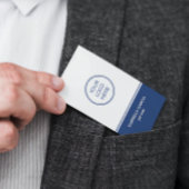 QR-Logo Einfache blaue Visitenkarte