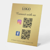 Qr-Logo-Facebook-Instagramm für Social Media Sockelschild (Vorderseite)