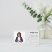 QR-Logo-Foto Beruflich Company Grau Visitenkarte (Stehend Vorderseite)