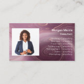 QR-Logo-Foto Berufliches Firmenmarbor Visitenkarte (Vorderseite)