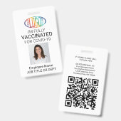 QR-Logo-Foto Mitarbeiter-ID Covid-Impfpass Ausweis (Front & Back)