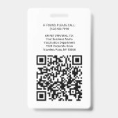 QR-Logo-Foto Mitarbeiter-ID Covid-Impfpass Ausweis (Back)