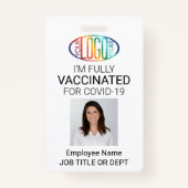 QR-Logo-Foto Mitarbeiter-ID Covid-Impfpass Ausweis (Vorderseite)