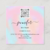 QR-LOGO für berufliche Boutique Quadratische Visitenkarte (Rückseite)