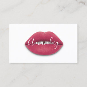 QR-Logo für das Logo "Makeup Artist White Rose Lip Visitenkarte