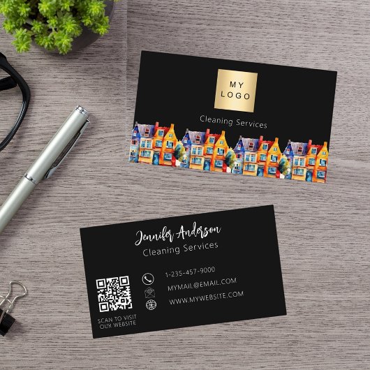 QR-Logo für die Reinigung von Zuhause Visitenkarte