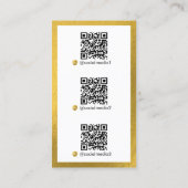 QR-Logo für digitale Kontakte mit Gold-Scanner Visitenkarte (Rückseite)