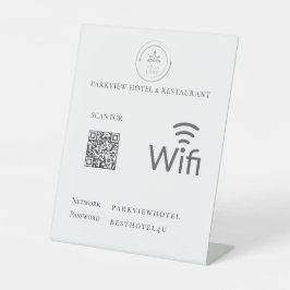 QR-Logo für einfaches WLAN-Kennwort Sockelschild