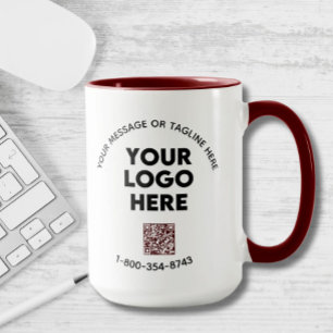 QR-Logo für Geschäftsmeldungen Tasse