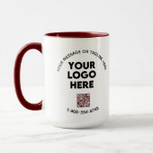 QR-Logo für Geschäftsmeldungen Tasse (Links)