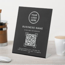 QR-Logo für moderne schwarze und weiße Unternehmen