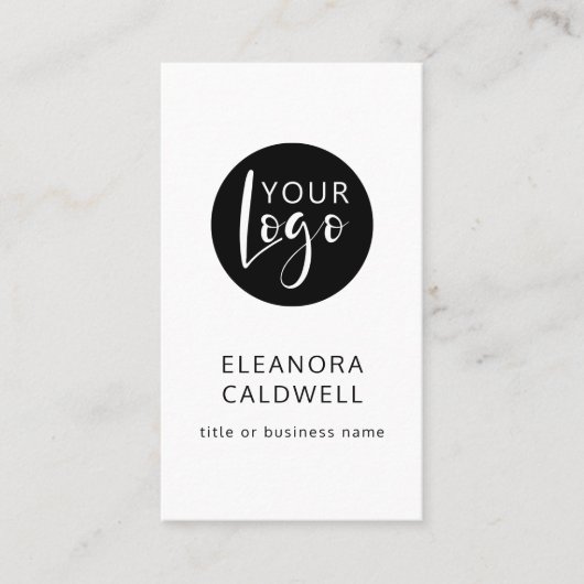 QR-Logo für Social Media Minimalistisch Visitenkarte (Vorderseite)