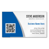 QR-Logo für Unternehmen - Modernes, stilvolles Nav Magnetische Visitenkarte (Vorderseite)