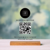 QR-Logo-Minimalist-Acrylschild Acrylschild (Neutral)