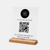 QR-Logo-Minimalist-Acrylschild Acrylschild (Winkel)