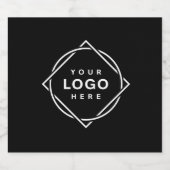 QR-Logo | Modernes & elegantes Business Bierflaschenetikett (Einzelnes Label)