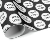 QR-Logo | Modernes & elegantes Business Geschenkpapier (Rolleneckpunkt)