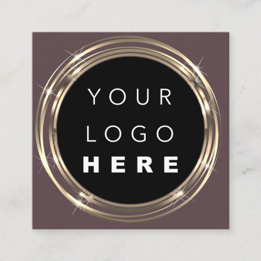 QR-Logo-Online-Shop Frame-Rose-Bistro Quadratische Visitenkarte (Vorderseite)