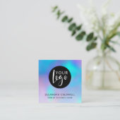 QR-Logo-Opal für Social Media-Werbung Quadratische Visitenkarte (Stehend Vorderseite)