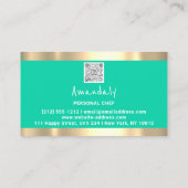 QR Logo Persönlicher Koch Kochen Restaurant Food M Visitenkarte (Rückseite)