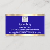 QR-Logo Persönlicher Koch Kochen Restaurant Lebens Visitenkarte (Rückseite)