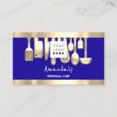 QR-Logo Persönlicher Koch Kochen Restaurant Lebens Visitenkarte (Vorderseite)