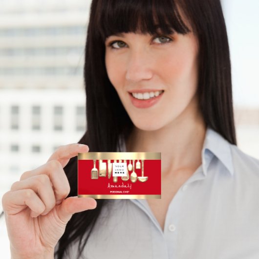 QR-Logo Persönlicher Koch Kochrestaurant Lebensmit Visitenkarte