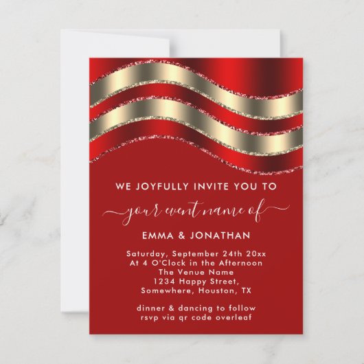 QR-Logo Red Gold Weihnachtsfeiertagen (Vorderseite)