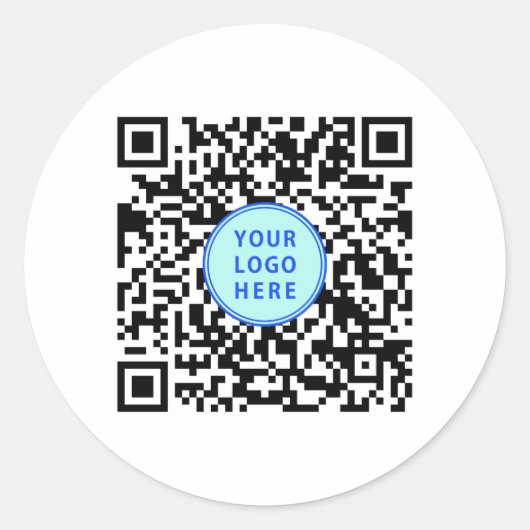 QR-Logo Runder Aufkleber (Vorderseite)
