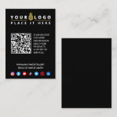 QR-Logo-Umschließungskarte für Business-Website Begleitkarte (Vorne/Hinten)