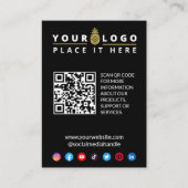 QR-Logo-Umschließungskarte für Business-Website Begleitkarte (Vorderseite)