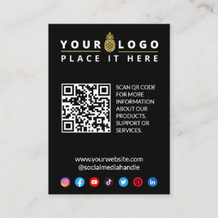 QR-Logo-Umschließungskarte für Business-Website Begleitkarte