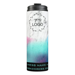 *~* QR LOGO Unicorn Rainbow Colors Girly   Thermosbecher