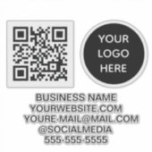 QR-Logo Vinyl Business Company Aufkleber (Vorderseite)