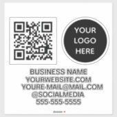 QR-Logo Vinyl Business Company Aufkleber (Blatt)