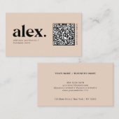 QR-Logo-Visitenkarte für moderne Rosa-Logos Visitenkarte (Vorne/Hinten)