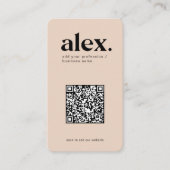 QR-Logo-Visitenkarte für moderne Rosa-Logos Visitenkarte (Vorderseite)